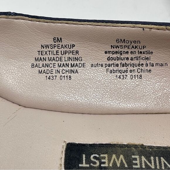 Nine West Speakup Floral Pattern Flats Women's 6 Slip On Textile Uppers - Picture 7 of 7